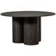 Table ronde en bois foncé