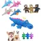 Pet Plush Toy Dog Sound Crocodile Animal Shape Toy Interactive Dog Teeth Clean Chew Toy Pet Supplies