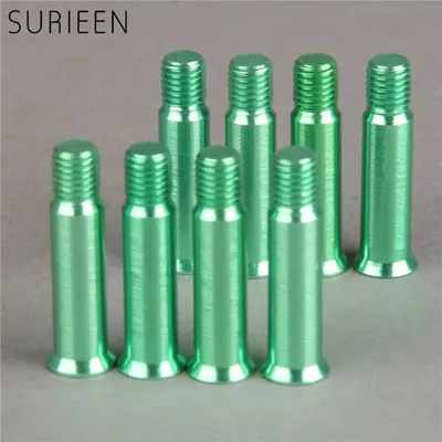 SURIEEN 8Pcs 8mm*34mm Inline Speed Skating Screws Nail Axle Screw Aluminium for Inline Skates Golden