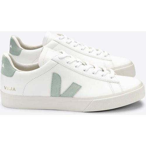 VEJA Herren Freizeitschuhe CAMPO CHROMEFREE LEATHER EXTRA-WHITE_MATCHA, Größe 46 in Weiß