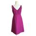 J. Crew Dresses | J.Crew Dress Purple Magenta Sleeveless V-Neck V-Back Cotton Summer Dress Size 6p | Color: Pink/Purple | Size: 6p