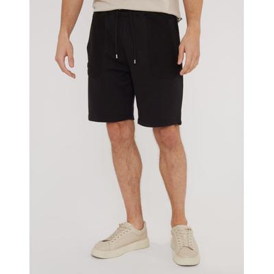 Threadbare Men's Black Contrast Panel Pocket Sweat Shorts