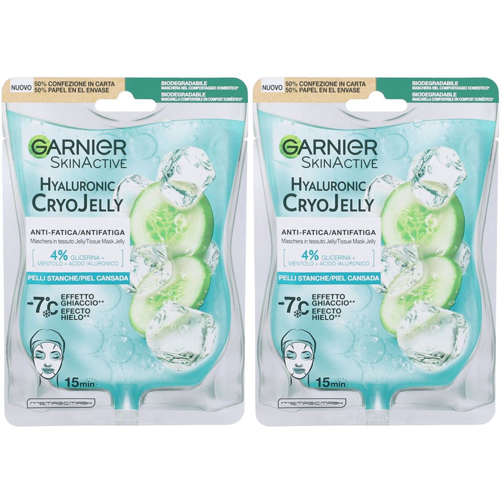 Garnier Maschera Viso in Tessuto Cryo Jelly Set da 2 2x1 pz viso