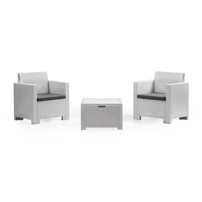 Weißes Outdoor-Lounge-Set 119x0h79 cm