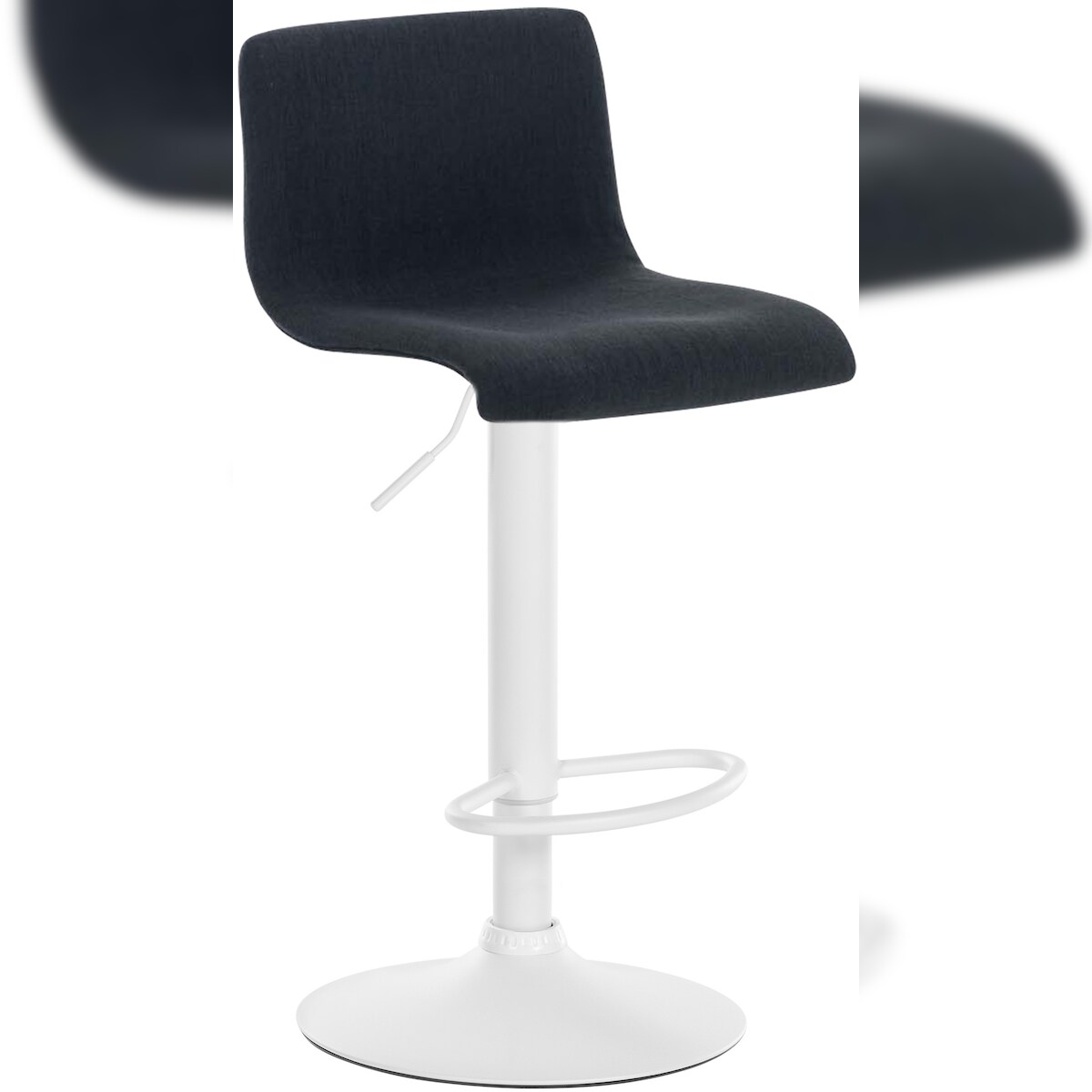 CLP Barhocker Hover Stoff schwarz/Metall matt weiss Image