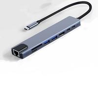 Typ-C8 All-in-One-Dock mit Netzwerkkarte USB3.0-Hub Laptop-Dock-Hub