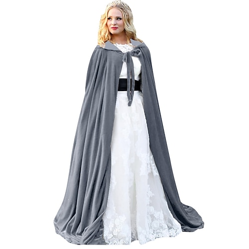 Retro Vintage Mittelalterlich Renaissance Umhang Hexe Wikinger Outlander Elfen Kostüm Damen Keltisch Vikinger Fantasie Karneval Maskerade Leistung Kinder Erwachsene Umhang Schalenbauweise (Cap) Image