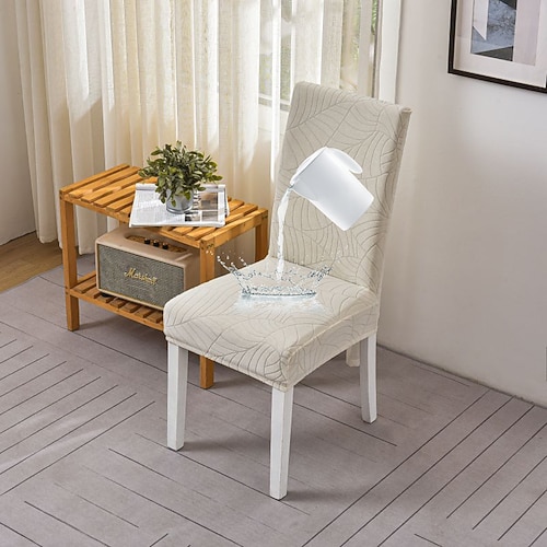 wasserdichte, elastische Stuhlhussen für Esszimmer, Küche, Hochzeit, Hotel, Bankett, Restaurant, schmutzabweisende Stuhlhussen Image