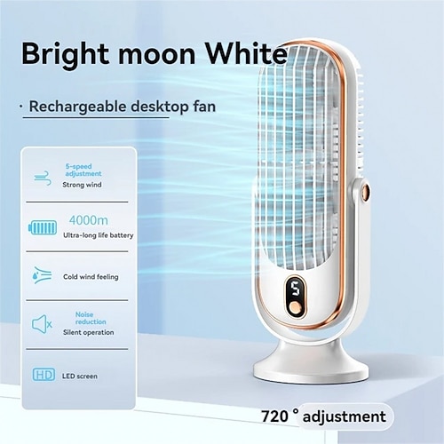 ventilatore portatile per condizionatore d'aria, batteria di grandi dimensioni doppio motore domestico piccolo raffreddatore d'aria, ventola di raffreddamento a 5 velocità Ventilatore surround da 720