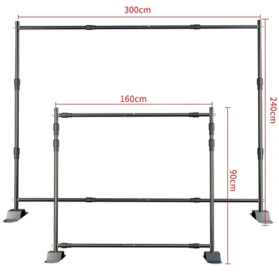 SH NEW Double-Crossbar Background Stand Backdrop Frame Support System For Photography Photo Studio