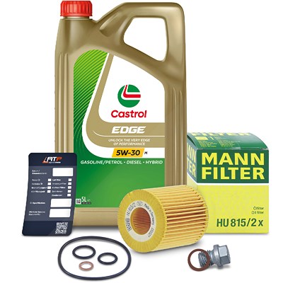 Mann-filter Ölfilter+Schraube+5 L Castrol 5W-30 M [Hersteller-Nr. 10492034] für BMW