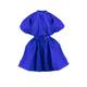 Women's Electric Blue Mini Dress With Raglan Sleeve And Pleats | Medium | Bluzat