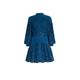 Women's Blue Broderie Anglaise Short Dress | Medium | James Lakeland