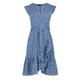 Women's Cornflower Blue Floral Viscose Dress | Small | Conquista