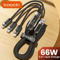 Toocki Cavo USB 3 in 1 per micro cavo IP tipo C Display digitale da 66 W Cavo di ricarica USB C a ricarica rapida per iPhone14 13 12 Samsung
