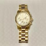 Michael Kors Jewelry | Michael Kors Women’s Unisex Gold Runway Stainless Steel Watch | Color: Gold | Size: Os