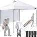 10x10ft Pop Up Canopy Tent，Portable Shelter Pop Up Canopy for Outdoor Events w/ 1 Sidewall, Instant Canopies, Bonus 4 Sand Bags