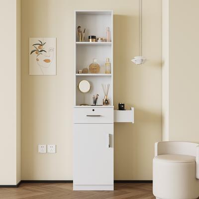 White Modern Barber Stations Storage Space