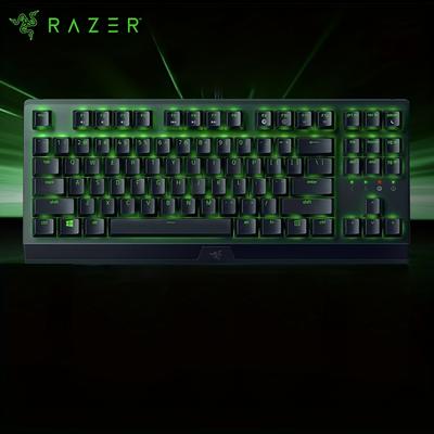 TEMU For Razer Little Spider Spider X Competitive Mechanical Keyboard Wired Keyboard Game Keyboard Notebook External Mechanical Keyboard 87 Key Esports Green Axis