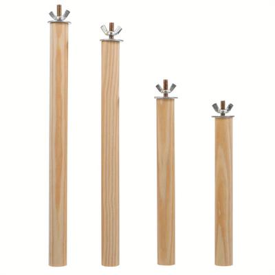 4pcs Bird Perch Toys, Parrot Standing Cage Sticks, Solid Wood Parakeet Cage Stand Rod Bird Claw And Beak Grinding Toy