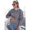 Blouson FRENCH CONNECTION, Damen, Gr. M (40/42), blau, Web, Obermaterial: 100% Baumwolle. Futter: 85% Polyester, 15% Baumwolle. Ärmelfutter: 100% Polyester, unifarben, casual, lässig geschnitten hüftlang, Langarm Rippbündchen, Jacken, mit...