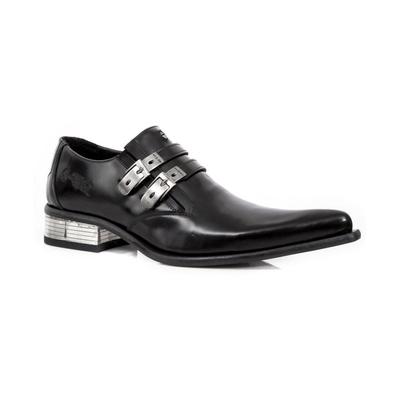 New Rock Newman-Schuhe aus schwarzem Leder mit Schnalle – M-2246-S14 Image