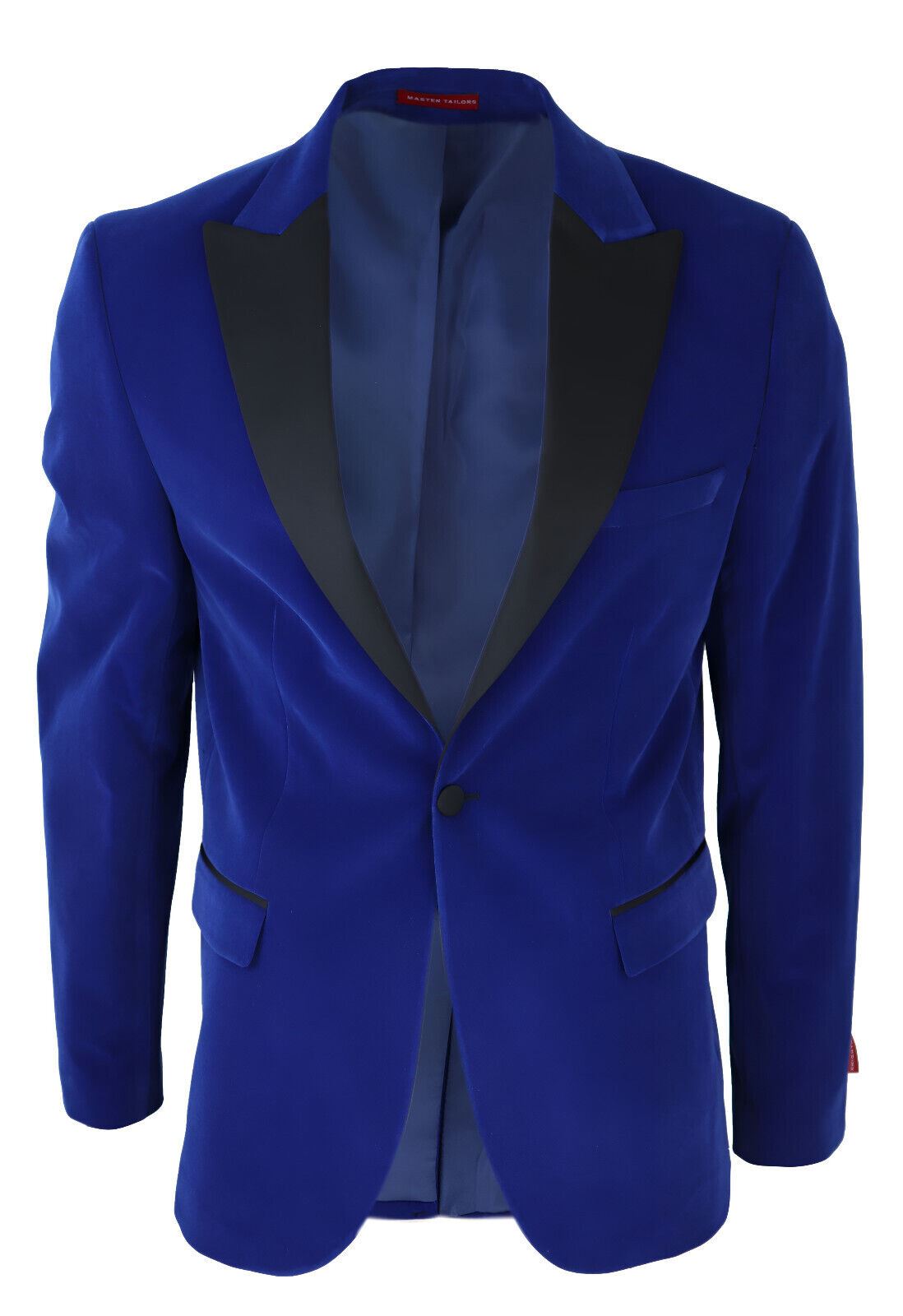 Blauer Herren-Smoking-Anzug-Blazer aus Samt Image