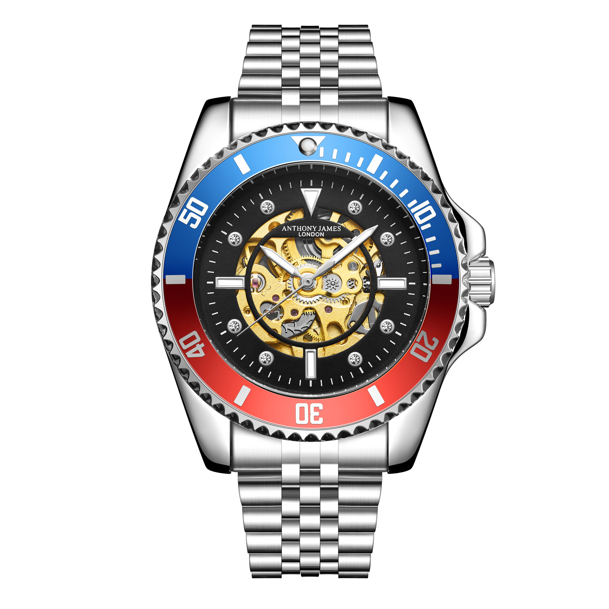 Handmontierte Anthony James Limited Edition Skeleton Sports Automatic Steel Image