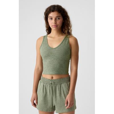Gap Womens Green Brushed V-Neck Jersey Brami - Green