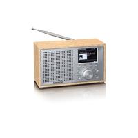 LENCO Digitalradio (DAB+) DAR-017 DAB+/FM Radio mit Bluetooth, braun (hellbraun, silber), B:10,5cm H:13,5cm T:25cm, Radios