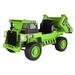 DreamDwell Home kids 12V Ride on Dump Truck Car w/ Remote Control Shovel Bluetooth Music 23.0 H x 25.0 W x 47.0 D in Plastic in Green | Wayfair