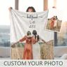 1pc Custom Blanket Photo Picture Custom Blanket Personalized Customized Gift Blanket Soft Flannel Sofa Blanket