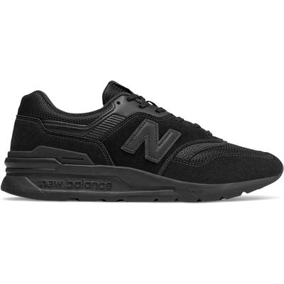 Sneaker NEW BALANCE "CM997", Gr. 40,5, schwarz (schwarz, schwarz), Leder, Textil, sportlich, Schuhe