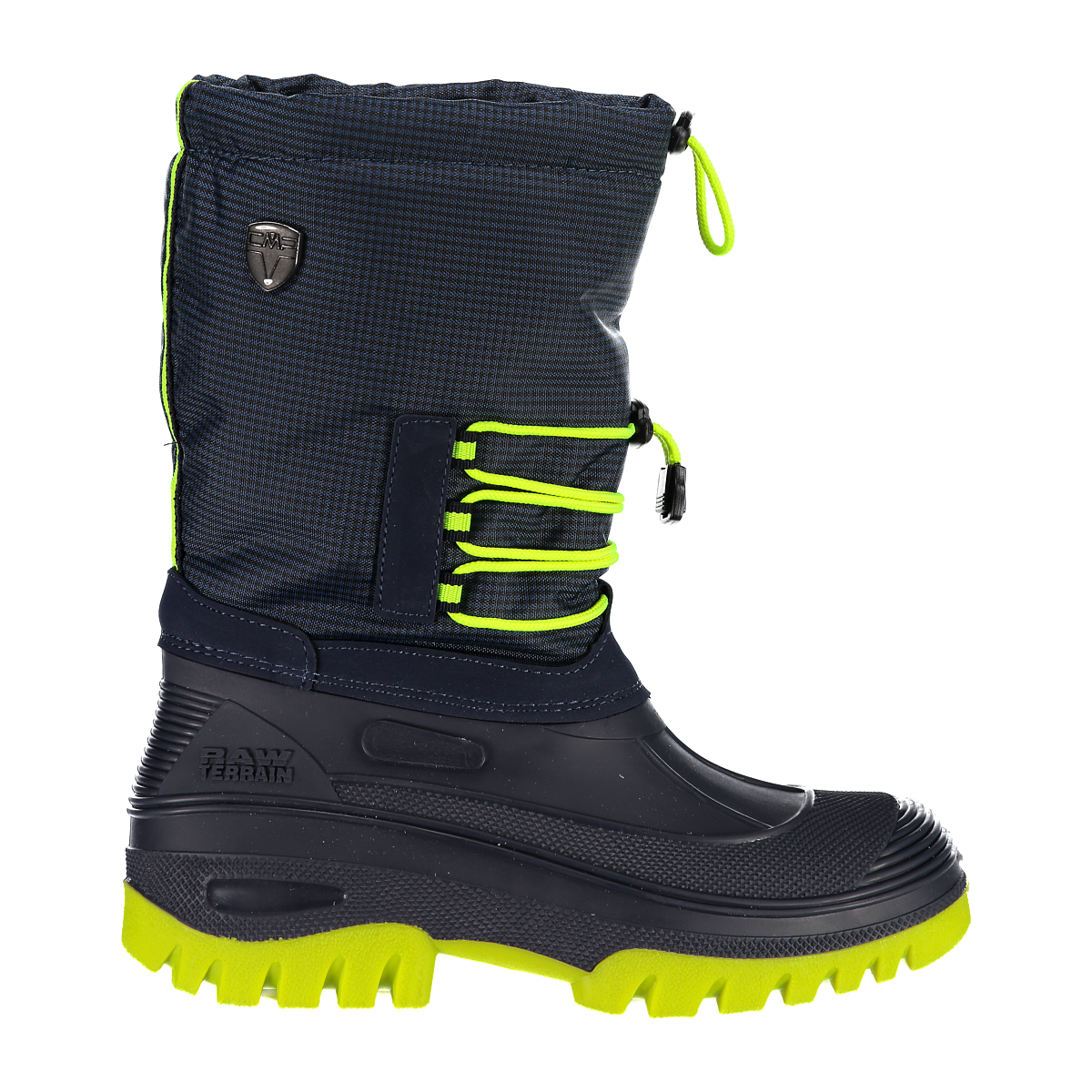 Winterboots CMP "KIDS AHTO WP SNOW BOOTS", Damen, Gr. 31, blau (navy, lime), Synthetik, Textil, Schuhe, Winterschuhe, Winterstiefel, Snowboots, wasserdicht Image
