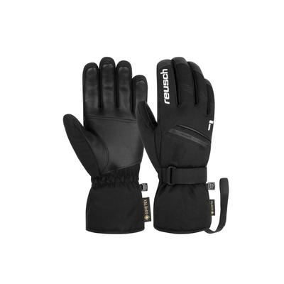 Skihandschuhe REUSCH "Morris GORE-TEX", Damen, Gr. 11, schwarz-weiß (schwarz, weiß), 80% Polyester, 15% Ziegenleder, 5% Polyurethan, mehrfarbig, klassisch, Handschuhe, in atmungsaktiver Qualität Image