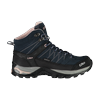 Wanderschuh CMP "RIGEL MID WMN TREKKING SHOES WP", Gr. 38, blau (navy, rosa), Veloursleder, Textil, sportlich, Schuhe, wasserdicht