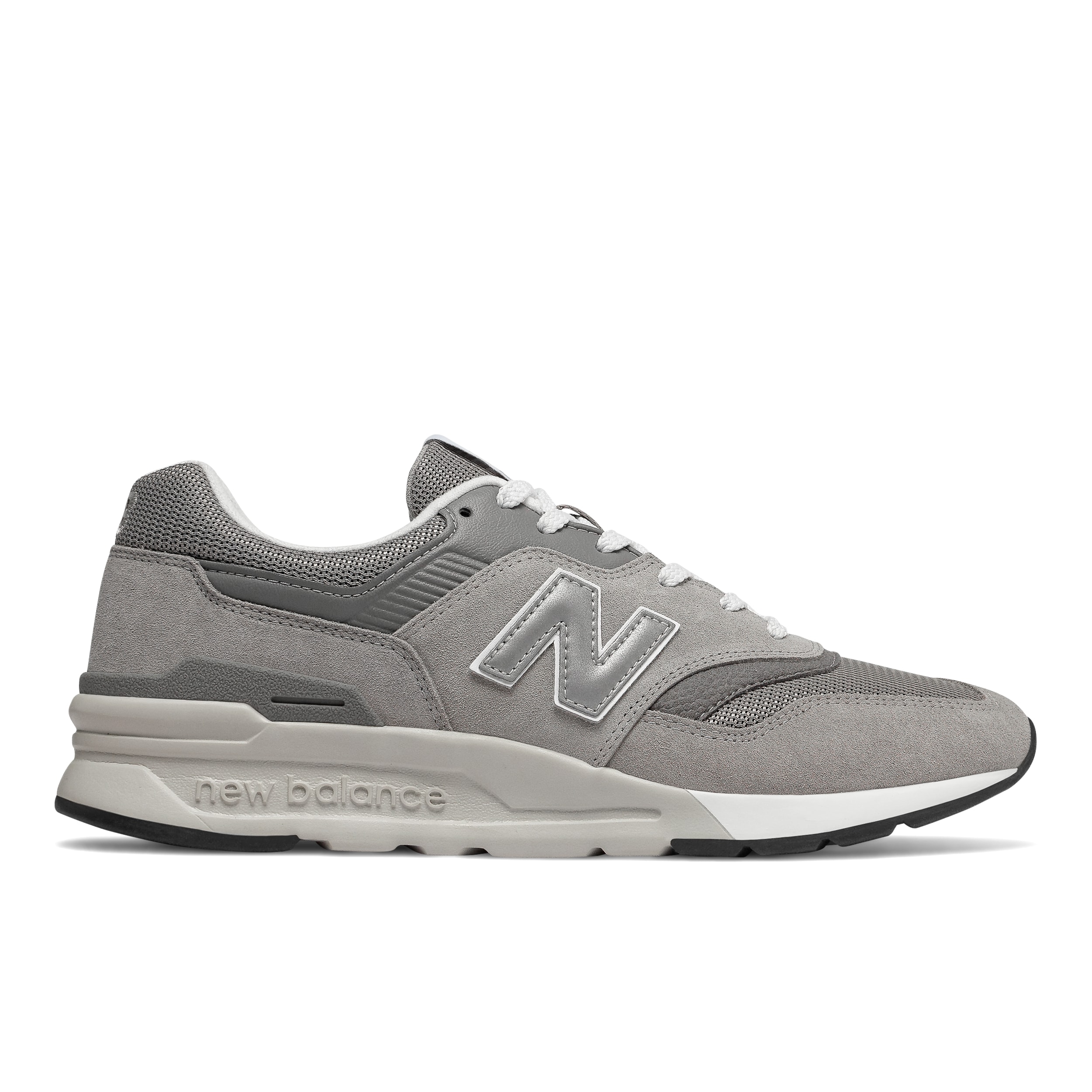 Sneaker NEW BALANCE "997H", Damen, Gr. 42, grau, Leder, Textil, Schuhe Sneaker