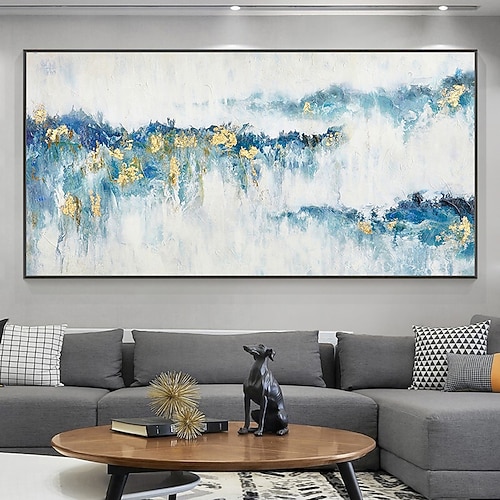 Mintura handgemachte abstrakte Ölgemälde auf Leinwand, Wandkunst, Dekoration, modernes Bild für Heimdekoration, gerolltes, rahmenloses, ungedehntes Gemälde Image