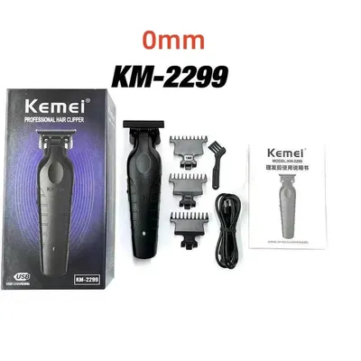 Kemei Professional Barber Cordless 1200 mAh Electric Hair Clippers USB Rechargeable Hair Trimmers Hair Cutting Machine KM-2299