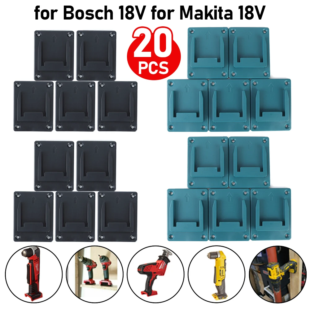 5-20 Stück Batteriesp eicher Batterie fach Batterie halter Elektro werkzeug halter Halterung für Bosch 18V für Makita 18V Geräte Image