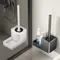 Accessoires de salle de bain Porte-brosse de toilette Mural Salle de bain Brosse de nettoyage Aluminium Brosse de toilette pour le stockage de nettoyage