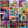 RUOPOTY Frameless Painting By Numbers For Adults Landscape Paint By Numbers Flowers Rose Painting On