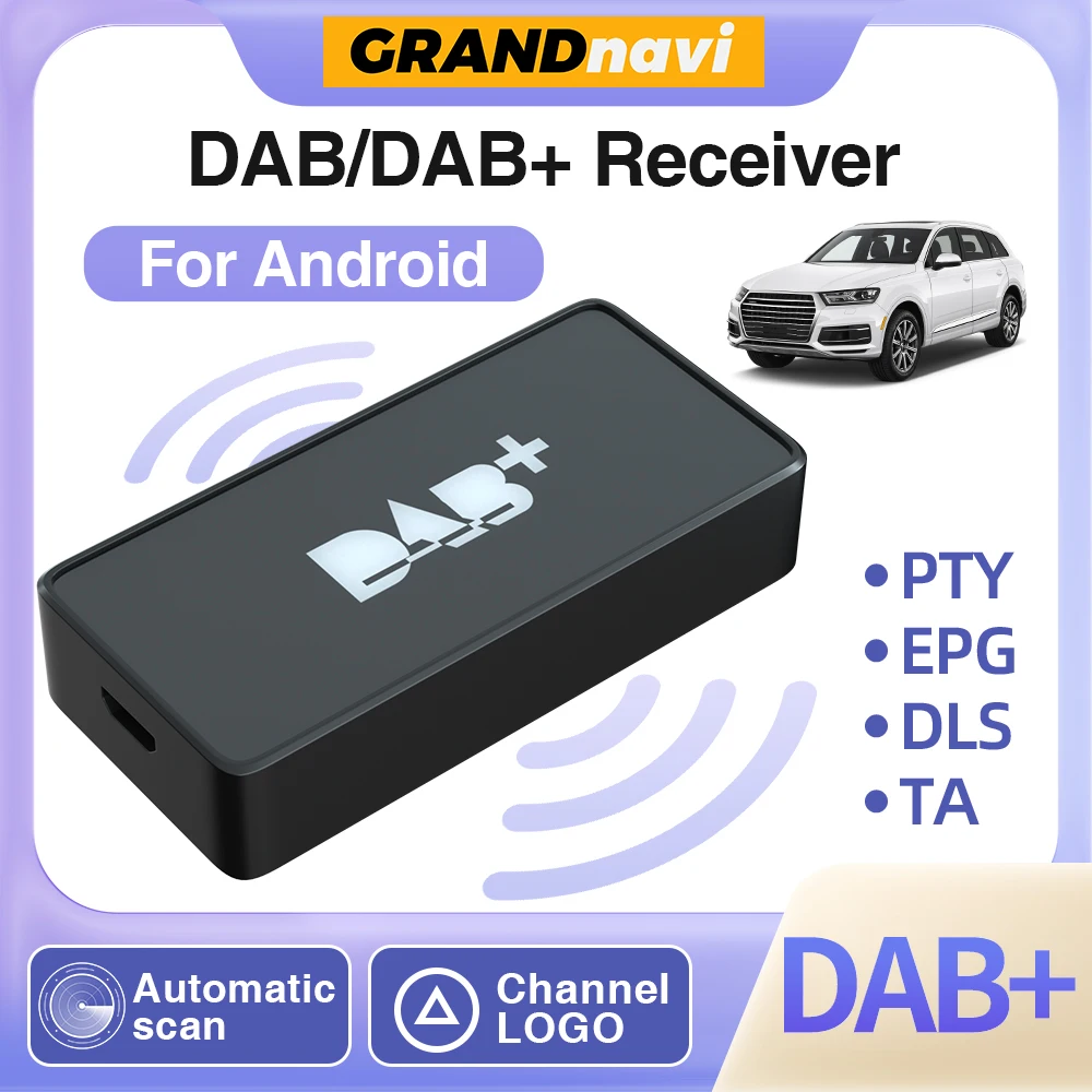 Grandnavi Car DAB+ Radio Digital Box DAB+ Ricevitore Antenna Antenna Interfaccia USB Portatile per Autoradio Android Stereo