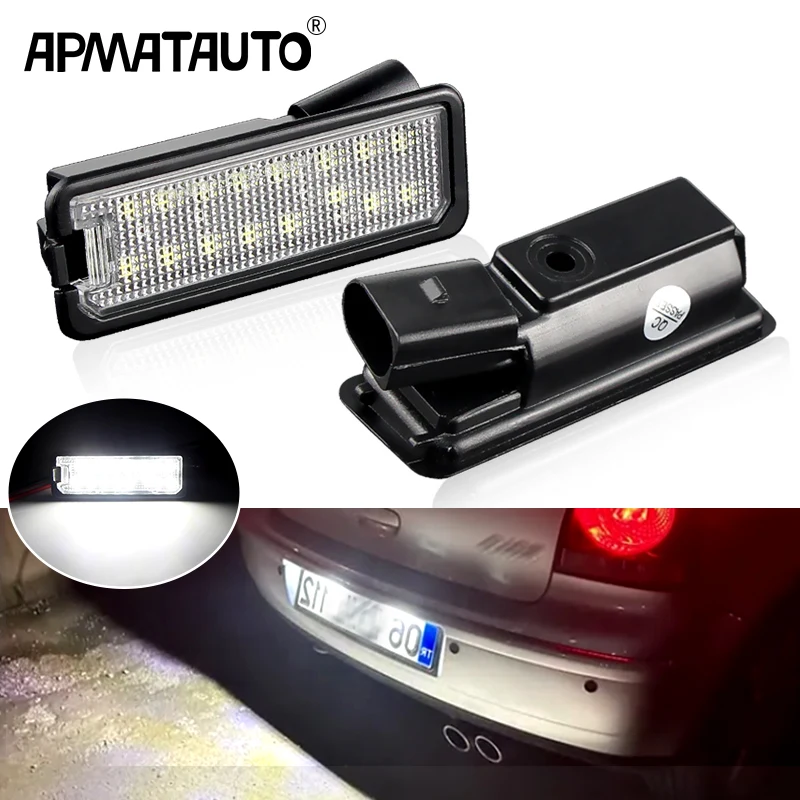 2Pcs Canbus LED luci targa per Seat Leon MK2 MK3 Altea Ibiza MK4 MK5 Toledo Exeo Skoda Superb lampade targa auto