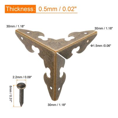 30 x 30 x 30mm Metal Box Corner Protectors Edge Guard