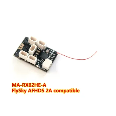 Ma-RX62HE-A FLYSKY AFHDS 2A 6CH Micro Receiver Built-in 7A/2S(5A/3S) Brushless ESC for FLYSKY Radio