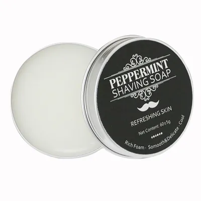 Hand Made Smooth Texture Mens Beard Shaving Soap Dense Bar Keep The Face Fresh and Clean Organic