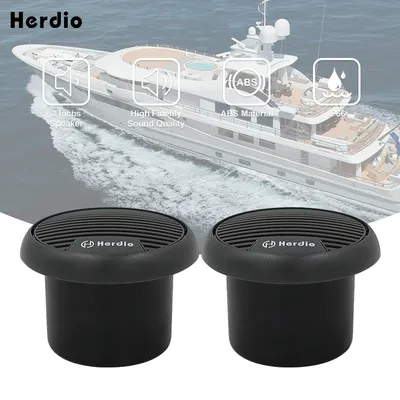 Herdio 3'' Waterproof Marine Speakers 2 Way Full Range Audio Stereo System Motorcycle Speaker With
