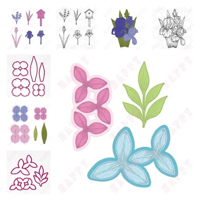 Metal Cutting Dies And Stamps Garden Lily DIY Scrapbook Envelope Greeting Card Decorative Embossing