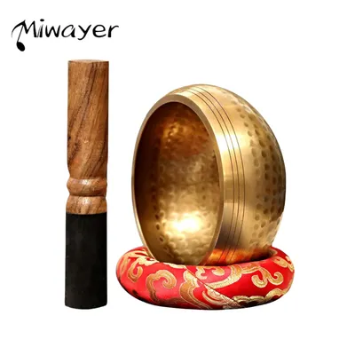 Miwayer Sing Bowl Nepal handmade Tibet Buddha sound bowl Music Yoga Copper Sound Therapy Religious
